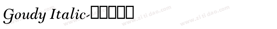 Goudy Italic字体转换